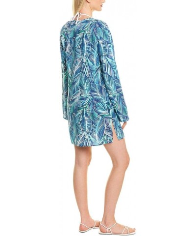 Women's Tunic Swimsuit Cover Up Poolside//Sketched Leaves $9.22 Swimsuits