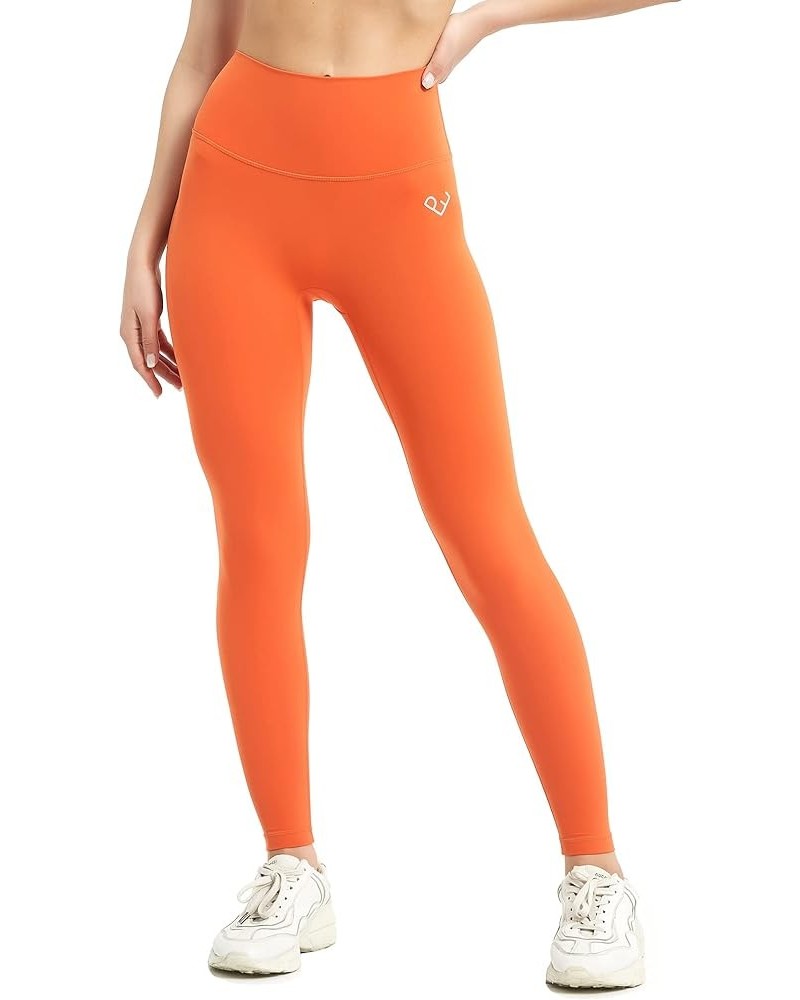 High Waisted Workout Leggings for Women, Buttery Soft 7/8 Length Yoga Pants with Hidden Pocket Pumpkin Orange $15.84 Leggings