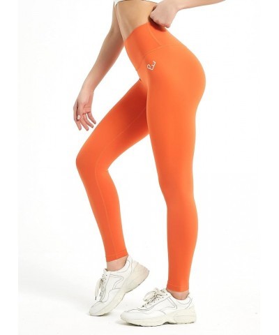 High Waisted Workout Leggings for Women, Buttery Soft 7/8 Length Yoga Pants with Hidden Pocket Pumpkin Orange $15.84 Leggings