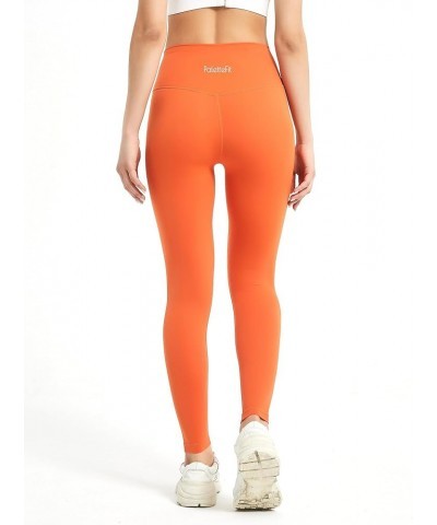 High Waisted Workout Leggings for Women, Buttery Soft 7/8 Length Yoga Pants with Hidden Pocket Pumpkin Orange $15.84 Leggings