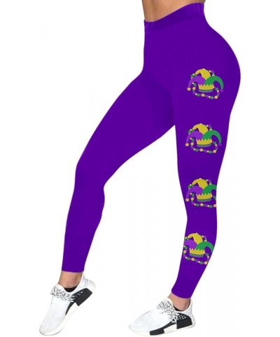 Mardi Gras Leggings for Women Fancy Mask Graphic Legging Tights Stretchy Yoga Pants High Waisted Tummy Control Running Pants ...