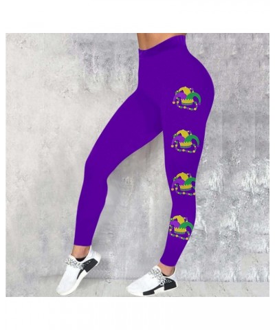 Mardi Gras Leggings for Women Fancy Mask Graphic Legging Tights Stretchy Yoga Pants High Waisted Tummy Control Running Pants ...