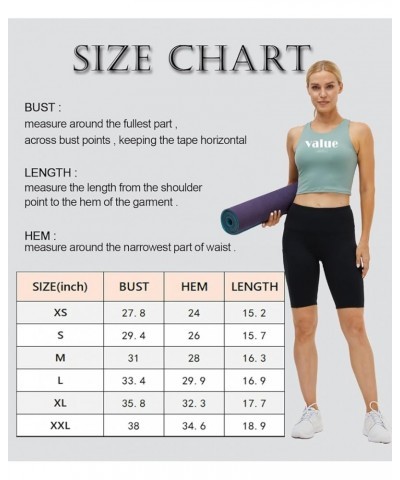 Workout Tops for Women Sleeveless Yoga Tops Running Short Tank Scoop Neck Crop Tops Khaki $6.00 Activewear