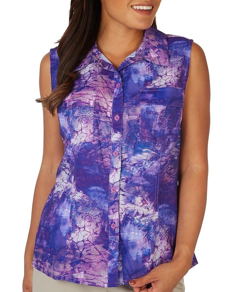 Women Storm Water Purple Mariner Shirt Purple Multi $19.95 Blouses