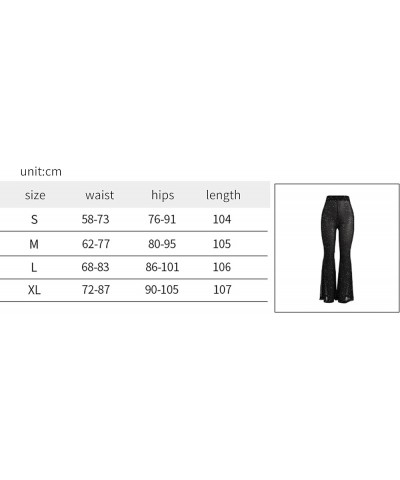 Women's Gothic Black Pants Alt Grunge Bottoms High Waisted Boho Hippie Mesh Pants Sheer Sparkle Sexy See Through Goth $20.34 ...