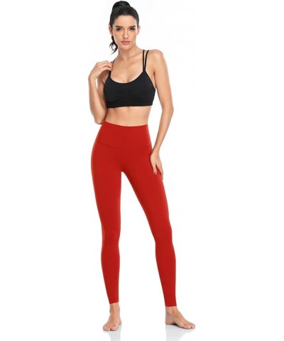 Essential/Workout Pro Full Length Yoga Leggings, Women's High Waisted Workout Compression Pants 28'' Essential True Red $12.7...