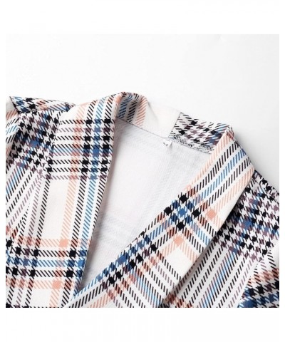 Black & Pink Plaid Blazers For Women Fall/Winter Fashion Printed Slim Suit Coats Long Sleeve Dressy Jacket Tops Orange $9.93 ...