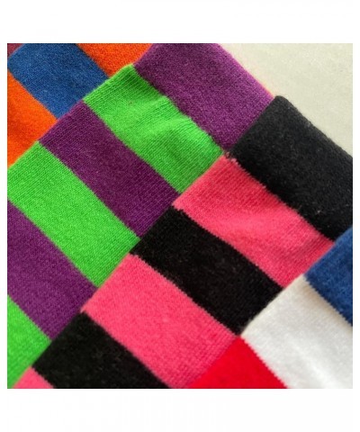 Elite Quality Colorful Soft Cotton Women's Striped Knee High Socks Black/ Maroon $7.54 Activewear