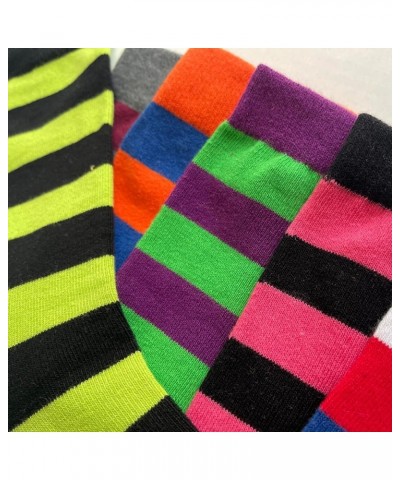 Elite Quality Colorful Soft Cotton Women's Striped Knee High Socks Black/ Maroon $7.54 Activewear