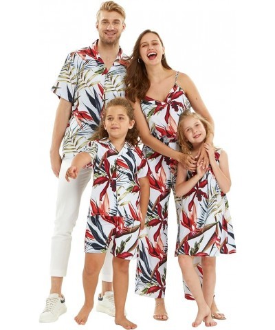 Matchable Family Hawaiian Luau Men Women Girl Boy Clothes in Garden at Dawn Men Men Short Sleeve $17.64 Jewelry