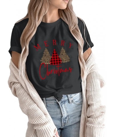 Merry and Bright Shirt Christmas T-Shirts for Family Couple Outfit Tee Parent-Child Short Sleeves Christmas Top Baby Black5 $...