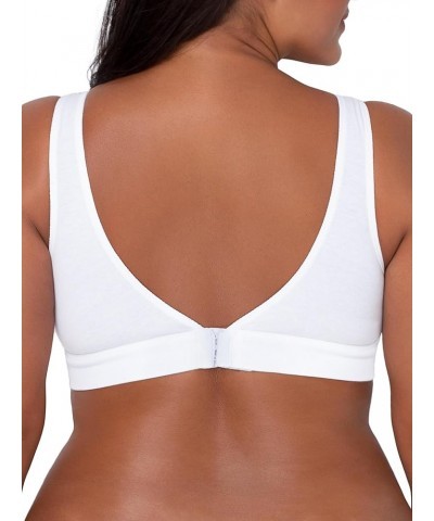 Women's Full Coverage Wireless Cotton Bralette White/Grey Heather $14.25 Lingerie