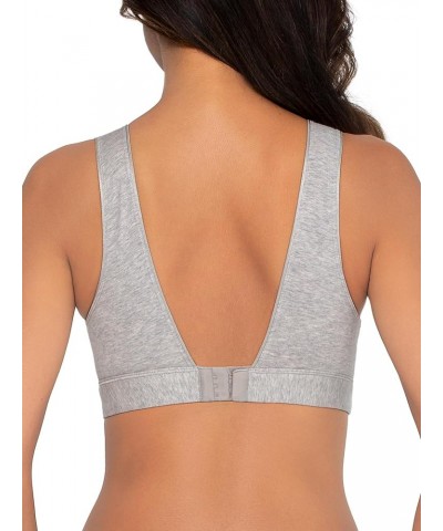 Women's Full Coverage Wireless Cotton Bralette White/Grey Heather $14.25 Lingerie