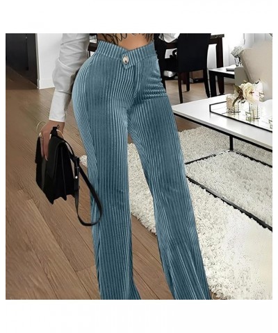 Velvet Pants Women,Womens Velvet Pants Vintage High Waist Elegant Soft Stretch Yoga Loungewear Bell Bottom Flare Pants Z71-bl...