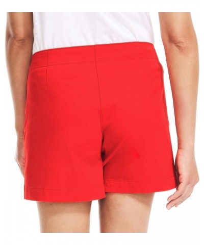 Womens Mid-Rise Cotton Shorts, Summer 5 Red $10.79 Shorts