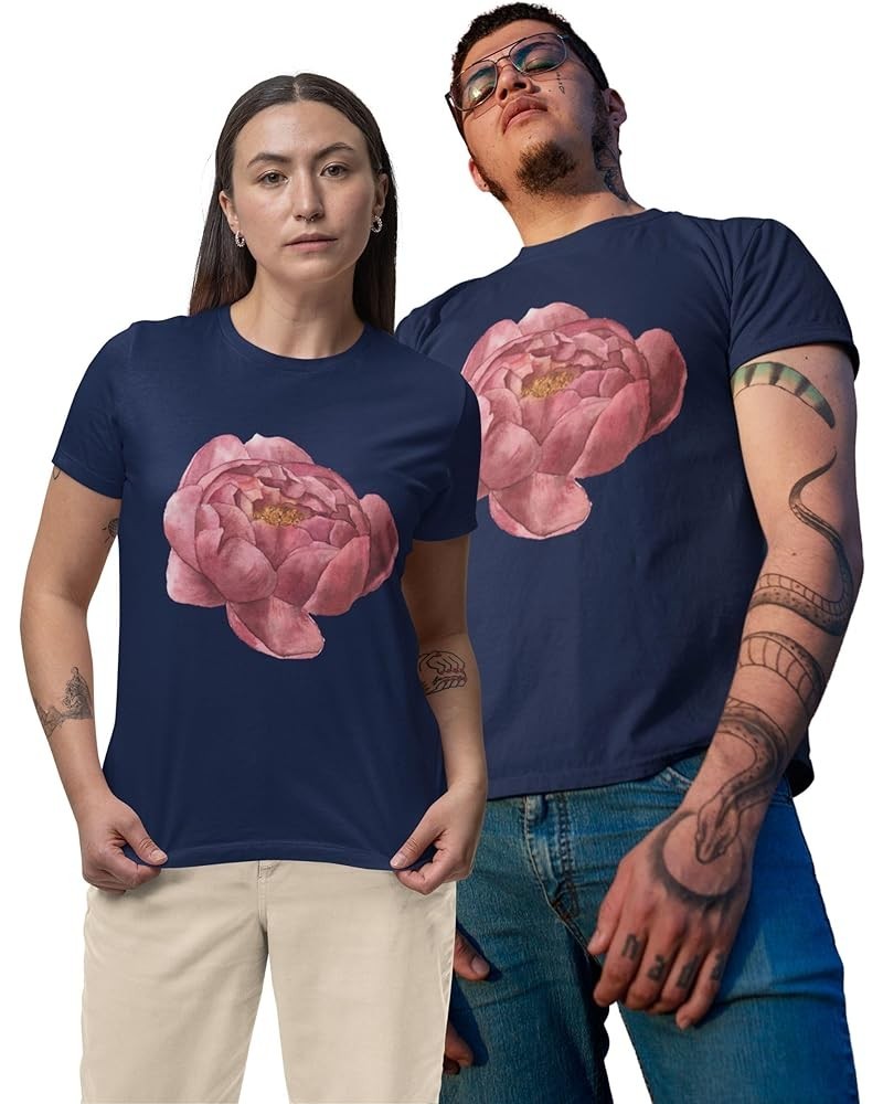 Unisex Short Sleeve Collection: Sizes M-6XL, Diverse Designs on Quality Shirts - Perfect for Gifting & Style! Peony Navy $9.4...