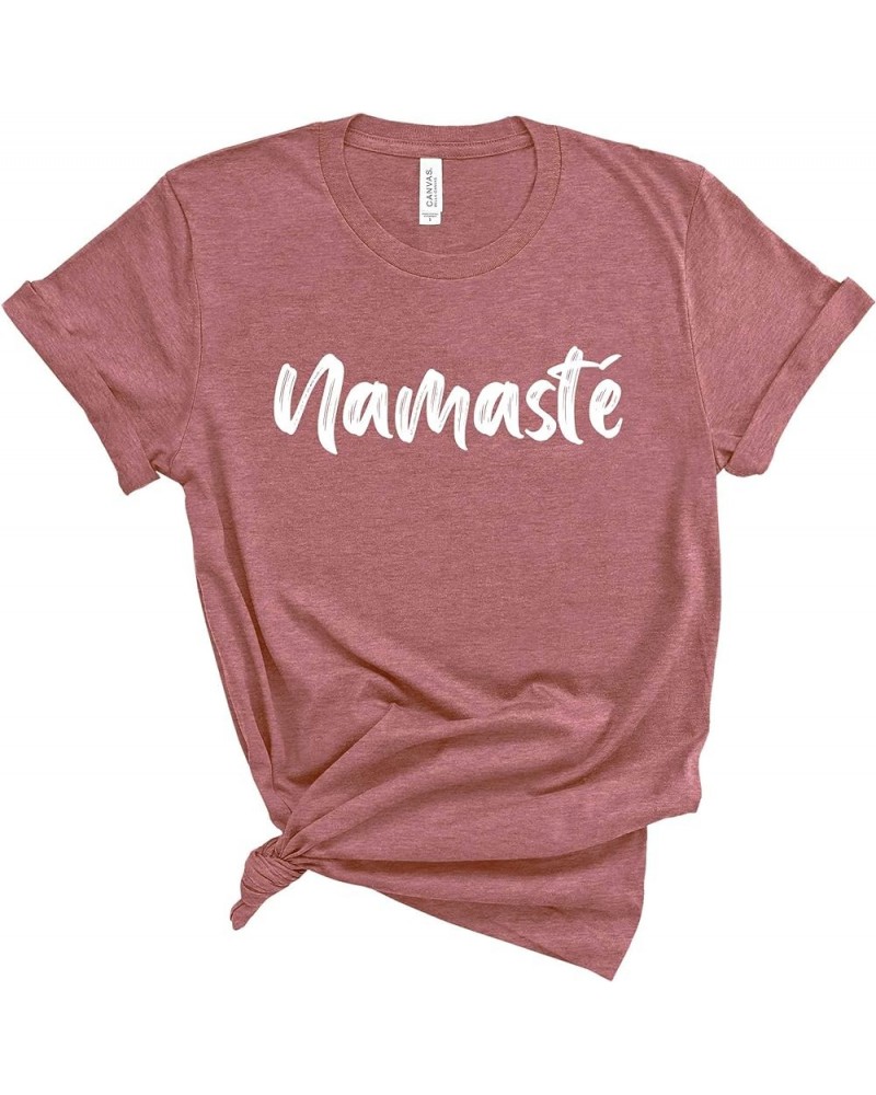 Namaste Shirt. Yoga Top. Super Soft and Comfy Unisex T-Shirt. Yoga Shirt. Heather Mauve $14.57 T-Shirts