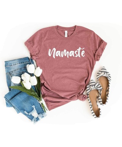 Namaste Shirt. Yoga Top. Super Soft and Comfy Unisex T-Shirt. Yoga Shirt. Heather Mauve $14.57 T-Shirts