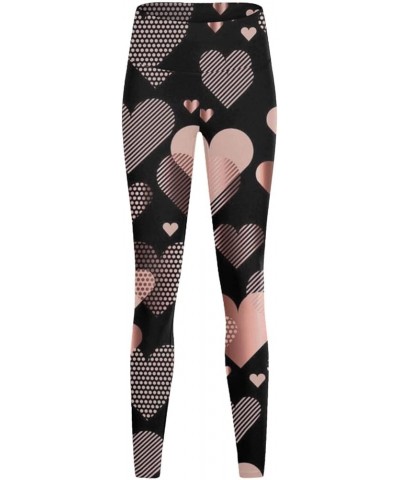 Leggings for Women Plus Size Valentines Day Leggings Love Heart Red Lips Gradient Pattern Holiday Legging X02-watermelon Red ...