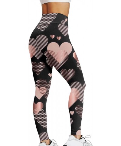 Leggings for Women Plus Size Valentines Day Leggings Love Heart Red Lips Gradient Pattern Holiday Legging X02-watermelon Red ...