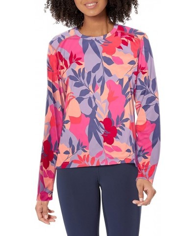 Women's Standard Summerdry Long Sleeve Printed Tee Wild Geranium/Floriated $17.60 Activewear