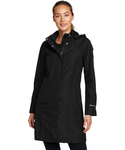 Women's Girl on the Go Trench Coat Petite Black $44.76 Coats
