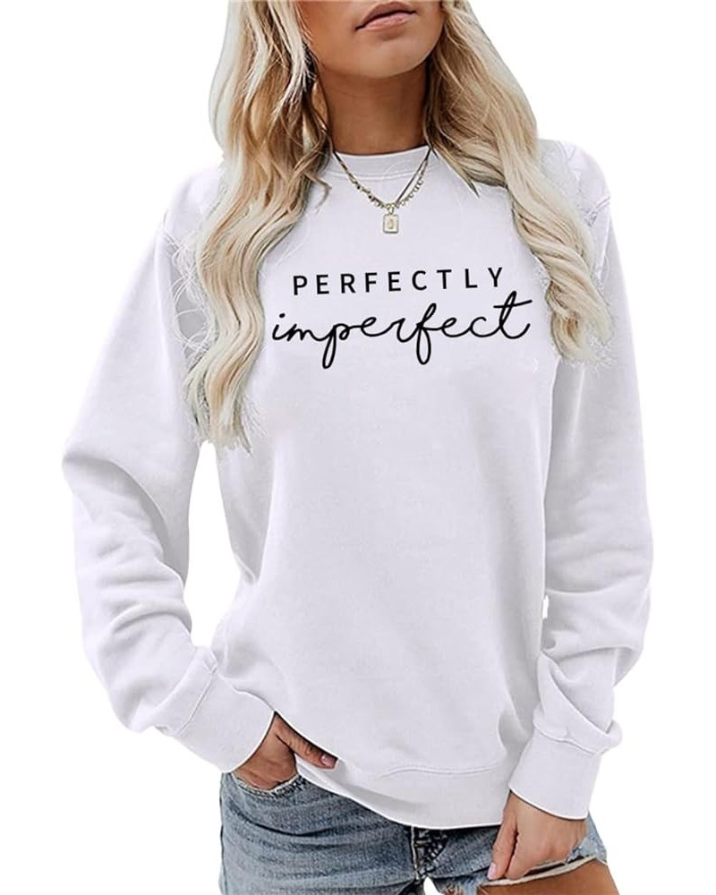 PERFECTLY imperfect Women's Fun Letter Sweatshirt Women's Fall/Winter Crew Neck Top 12 $10.50 Hoodies & Sweatshirts