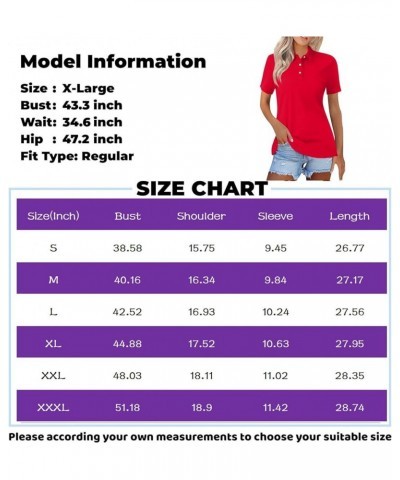 Women Summer Tops Lapel Shirts Buttons V-Neck Casual Short Sleeve Blouses T Shirts Graphic Tees Trendy Clothes 042- Gold $8.6...