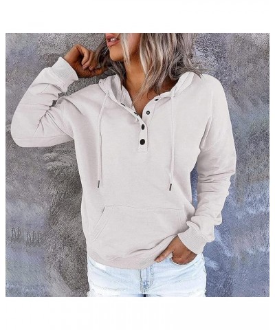 Button Down Hoodies/Waffle Knit Tops For Women Trendy Oversized Sweatshirts Loose Fit Plus Size Tops Pullovers 1white $8.83 Tops