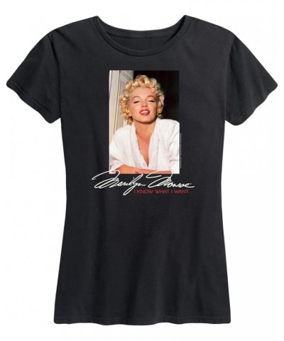 Marilyn Monroe - Women's Short Sleeve Graphic T-Shirt Marilyn Photo - Black $9.72 T-Shirts