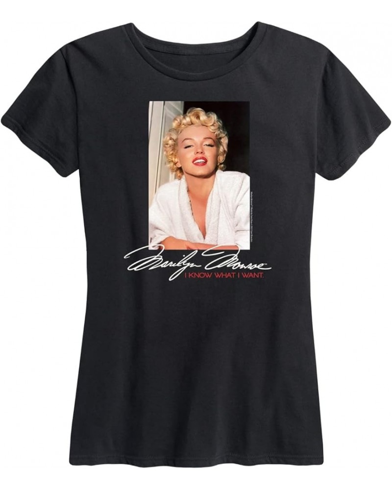 Marilyn Monroe - Women's Short Sleeve Graphic T-Shirt Marilyn Photo - Black $9.72 T-Shirts