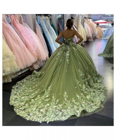 Sweetheart Sweet 16 Quinceanera Dresses Ball Gown for Girls Puffy Strapless Prom Dresses for Women CXL040 Ice Blue $56.70 Dre...