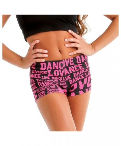 Love Dance Athletic Booty Shorts | Alexandria Collection | Women Pink $9.45 Activewear