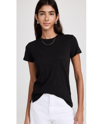 Women's School Boy Short Sleeve Crew Neck Black $40.81 T-Shirts