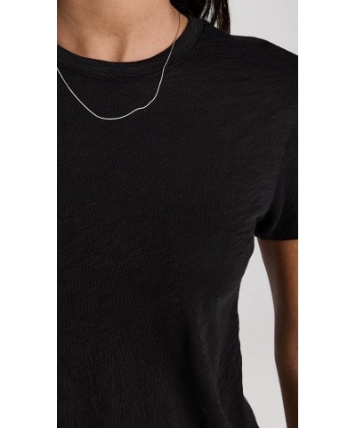 Women's School Boy Short Sleeve Crew Neck Black $40.81 T-Shirts