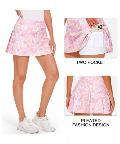 Women Tennis Skirt Golf Skorts Athletic High Waisted with Pockets Inner Shorts Sport Workout Pleated Pickleball Pastel Terraz...