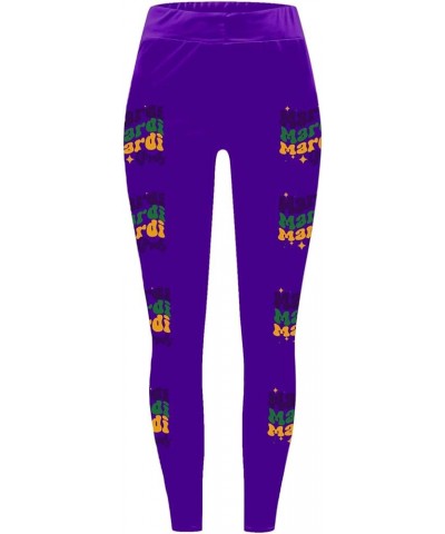 Mardi Gras Leggings for Women Gradient Stretchy Graphic Printed Fancy Mask Printed Sports Fitness Workout Yoga Stretchy Pants...