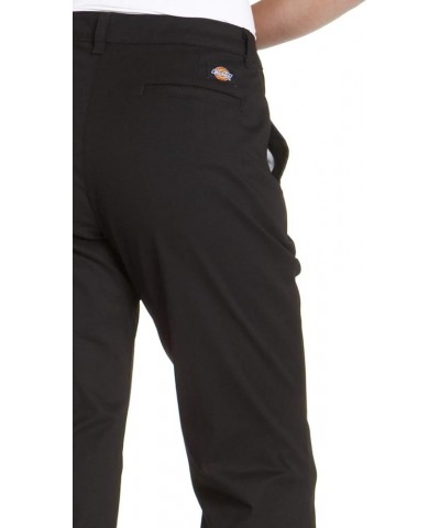 Women's Flat Front Stretch Cotton Blend Pants Black $15.59 Pants