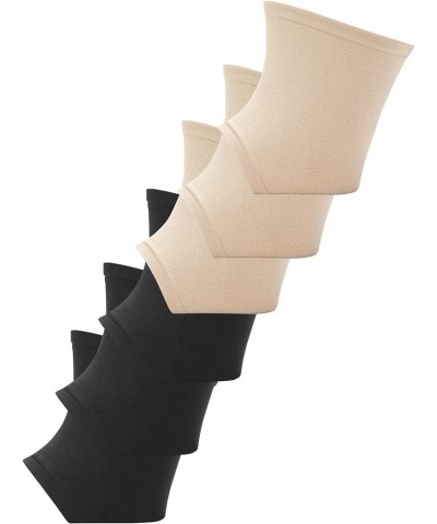 Women's Slide Liner 6 Pair Pack Cream/Black - 6 Pair Pack $7.38 Socks