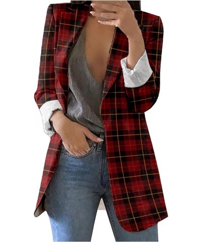 Blazer Jackets for Women,Womens Casual Blazers Open Front Long Sleeve Lapel Collar Work Office Jacket,Blazers Red 12 $11.43 B...