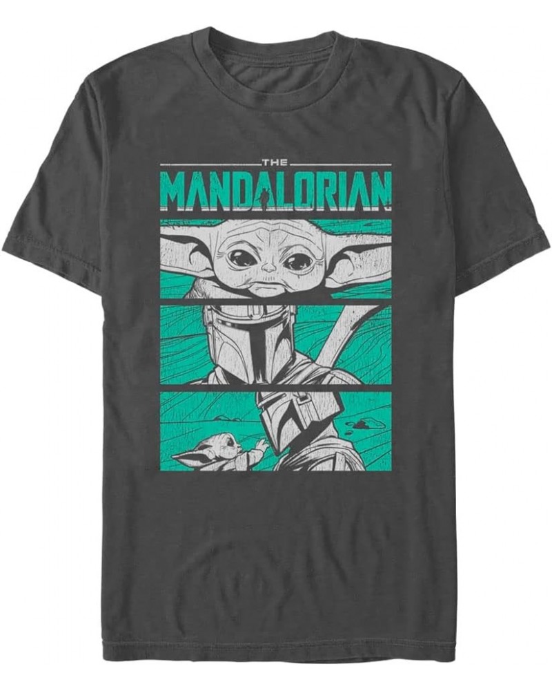 Mandalorian Block Party Short Sleeve Tee Shirt Charcoal $6.78 T-Shirts