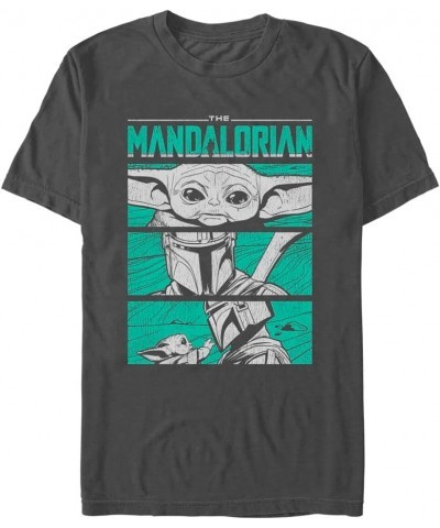 Mandalorian Block Party Short Sleeve Tee Shirt Charcoal $6.78 T-Shirts