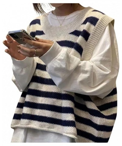 Harajuku Oversized Striped T-Shirt Long Sleeve Crew Neck Casual Matching Couple Streetwear Pullover Shortwhite $14.50 Tops