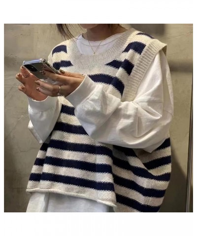 Harajuku Oversized Striped T-Shirt Long Sleeve Crew Neck Casual Matching Couple Streetwear Pullover Shortwhite $14.50 Tops