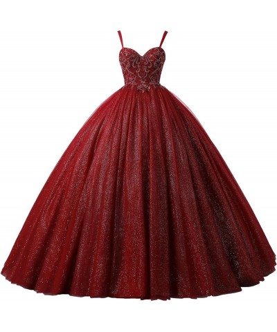 Women's Tulle Prom Gown A-Line Tiered Evening Party Dress Formal Pageant Dress B-red $52.50 Dresses