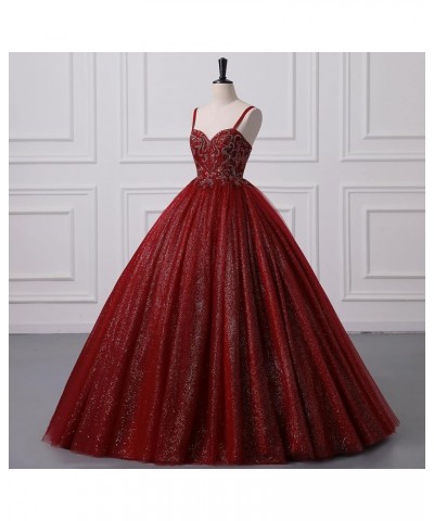 Women's Tulle Prom Gown A-Line Tiered Evening Party Dress Formal Pageant Dress B-red $52.50 Dresses