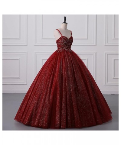 Women's Tulle Prom Gown A-Line Tiered Evening Party Dress Formal Pageant Dress B-red $52.50 Dresses