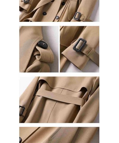 Women's Trench Coats Casual Double Breasted Drawstring Jackets Mountaineering Coat Windbreaker En8 $35.00 Coats