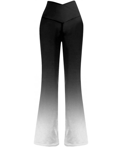 Flare Leggings for Women,2023 Spring Sexy V Crossover Bootcut Yoga Pants Stretch High Waisted Sweatpant D-black $7.24 Leggings