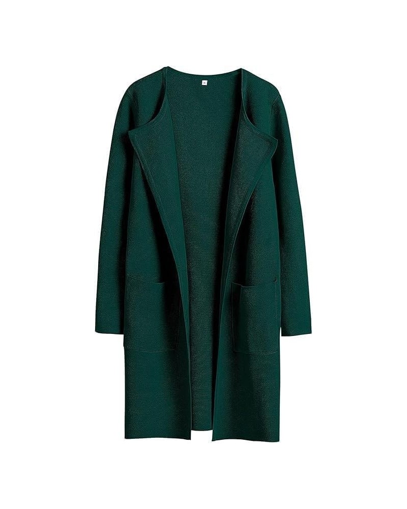 Women's Long Wool Cardigan Sweaters Oversized Fall Dressy Coatigan Knit Winter Coats Light Casual Jackets Green $15.96 Sweaters